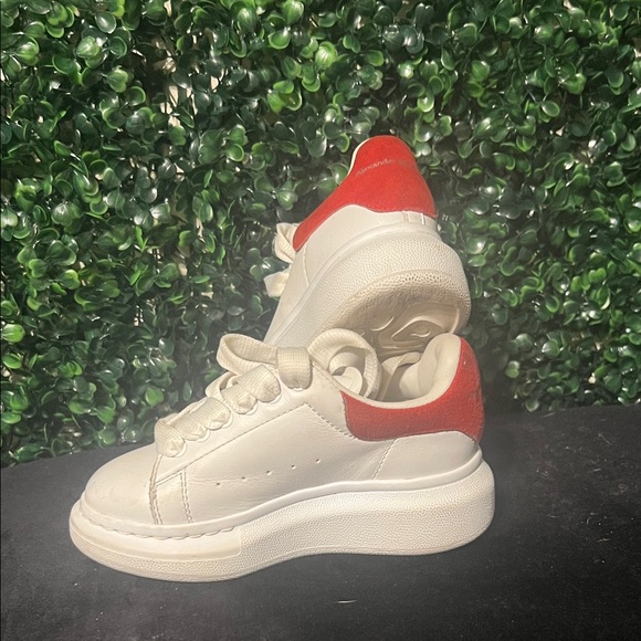 Alexander McQueen Kids Shoes Leather Luxury Sneakers Classic White Size 25
